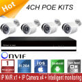 Poe Bullet High Resolution Nvr Kit , 1 Megapixel Motion Detection Ip Camera